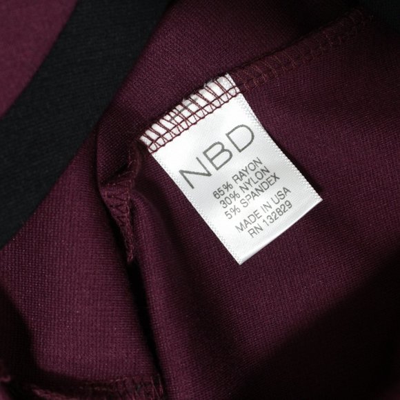 Revolve NBD Burgundy Long Sleeve Mini Dress M - Picture 9 of 9